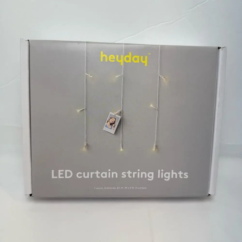 LED Curtain String Lights Photo Clips 40 Clips Dorm Room Wall Decor NEW Heyday